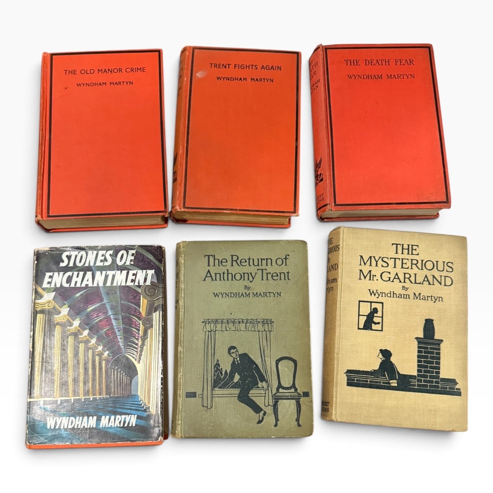 6 Wyndham Martyn Vintage Mystery Books Anthony Trent Herbert Jenkins Crime Lot